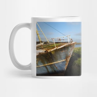 Trawler moored at Glencaple near Dumfries, Scotland Mug